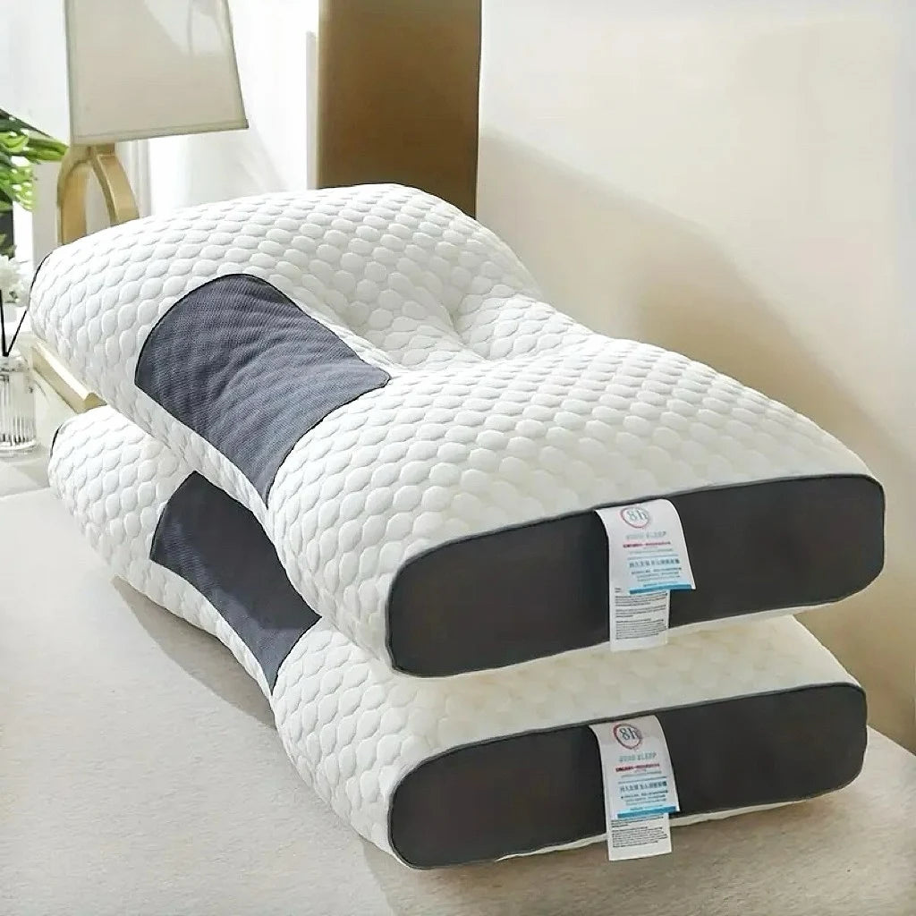 [Massage Neck Pillow] 2Pcs Soft Adjustable Ergonomic  Neck Pillow  Orthopedic Contour