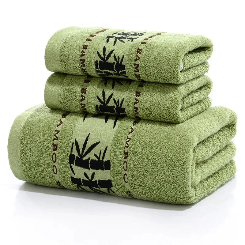 3pcs Set Bamboo Towel Bathroom  Hand Face Towel ,  Big Bath Towel , Bamboo Sport Towels