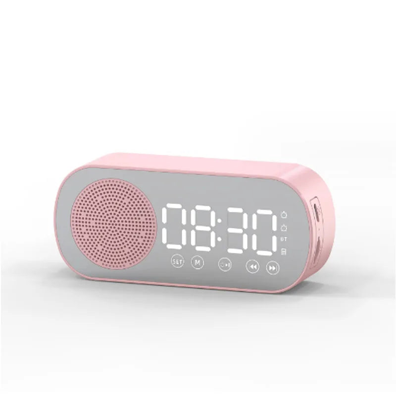 Digital Alarm Clock Wireless Bluetooth Speaker TF FM Radio Sound Box Subwoofer