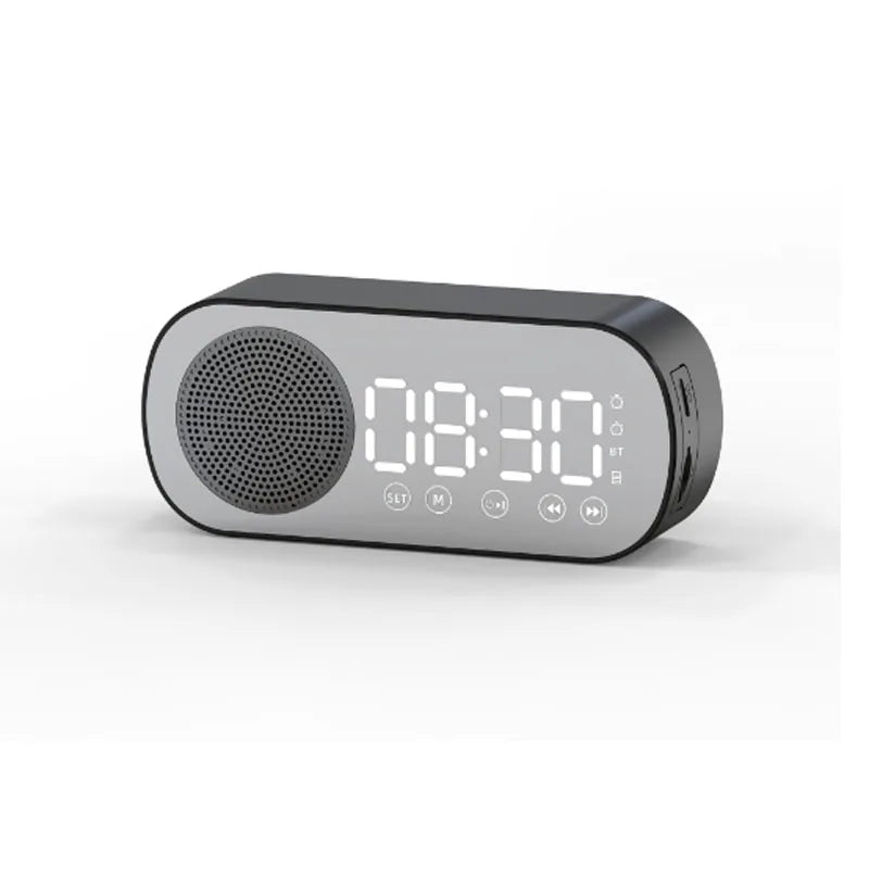 Digital Alarm Clock Wireless Bluetooth Speaker TF FM Radio Sound Box Subwoofer