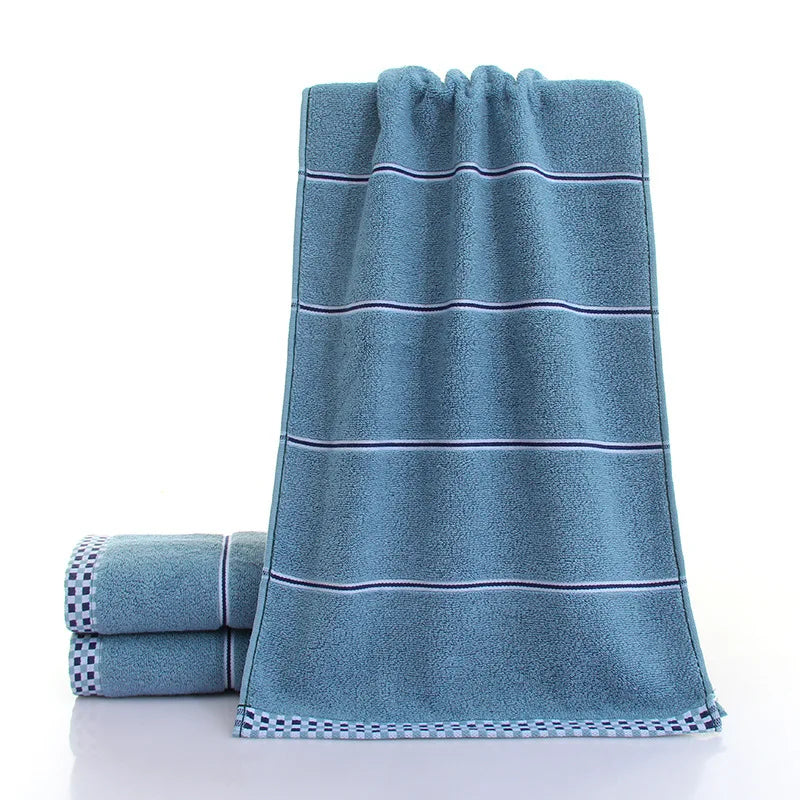 Thickened Cotton Towel  Water Absorptionr Adults And Children Solid Color