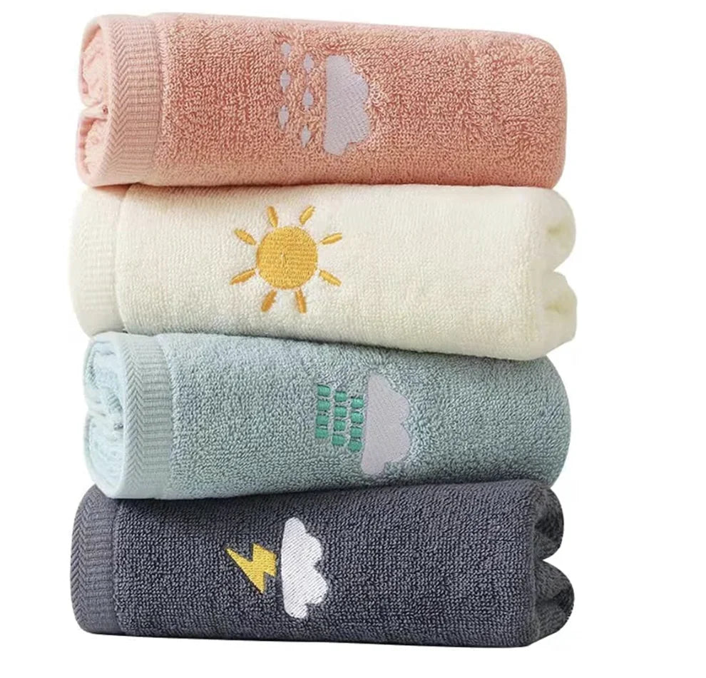 Set of 4 Hand Towels/ Soft Cotton Towels for Bath