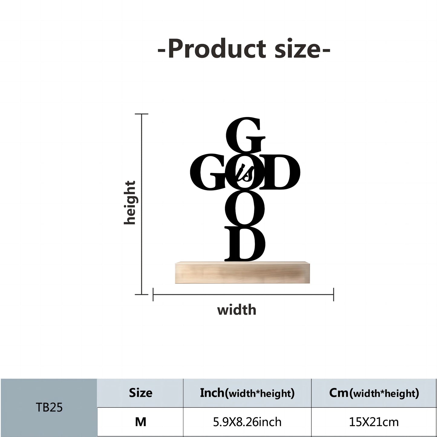 1pc, Good Decoration with Wood Base - Office Desk Accessory Home Desktop Decoration