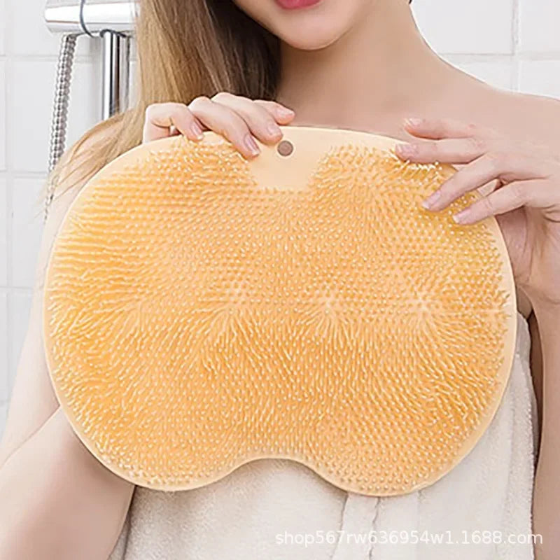 Foot & Back Scrubber Body Shower Reusable Silicone Brush Foot Wash Mat  Wall Mat Foot Bathing
