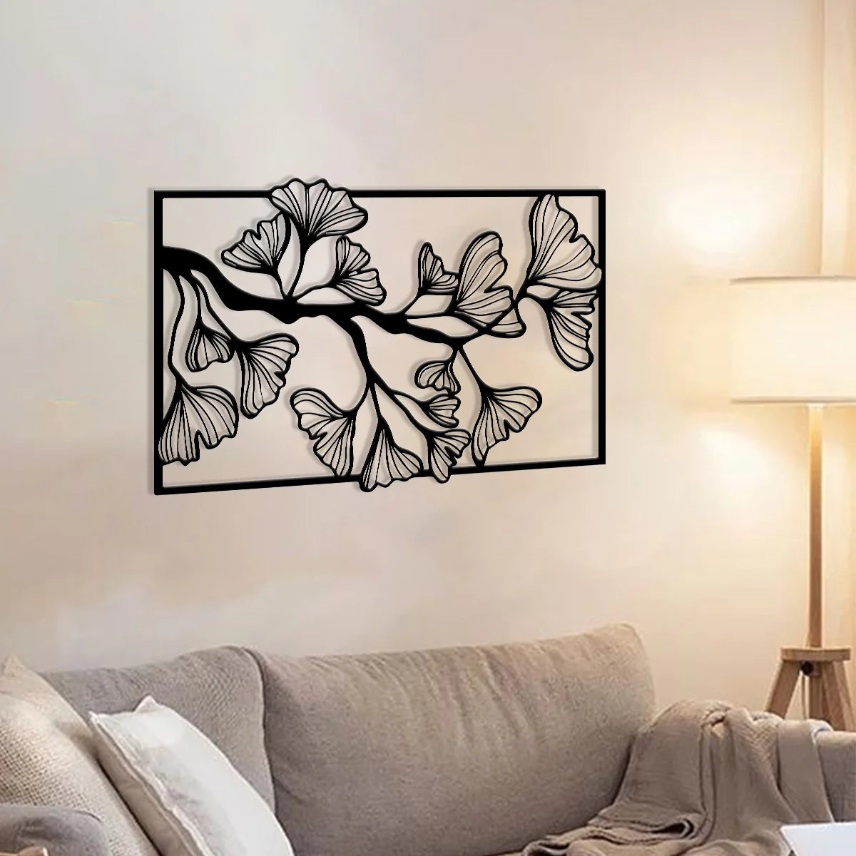 1pc Metal Wall Art , Black and White Wall Decor for Bedroom, Living Room, Bathroom - Metal Art Wall