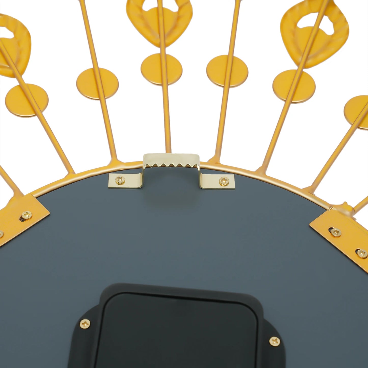 Decorative Wall Clock with Peacock Feather Design, Quartz Movement, Quiet