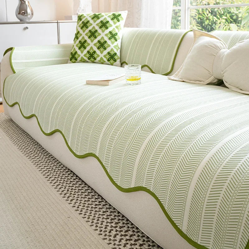 Summer Sofa Cover Cool Feeling Couch Covers Anti-Slip Towel Light Luxury