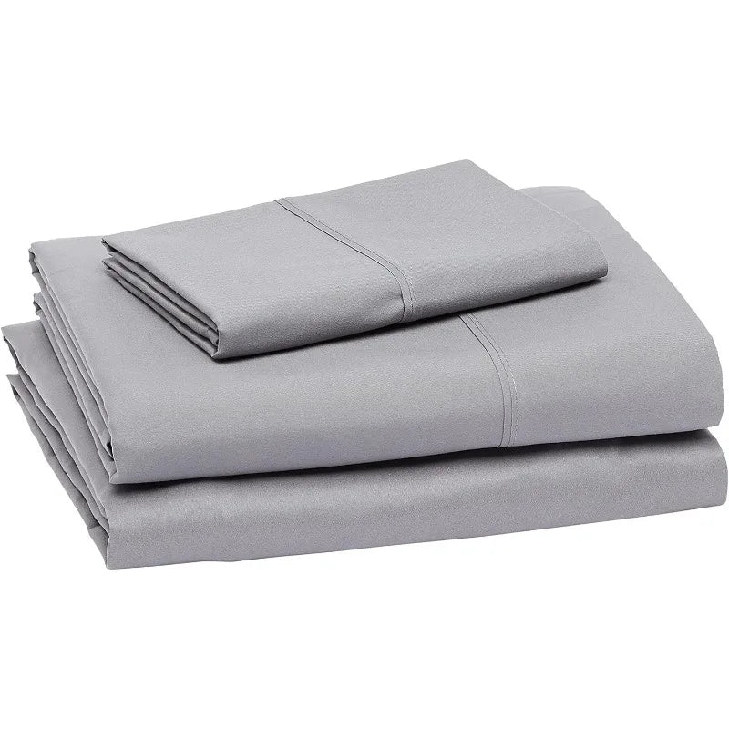 Lightweight Super Soft Easy Care Microfiber 3-Piece Bed Sheet Set 14-inch Deep Pockets, Twin XL, Dark Gray, Solid
