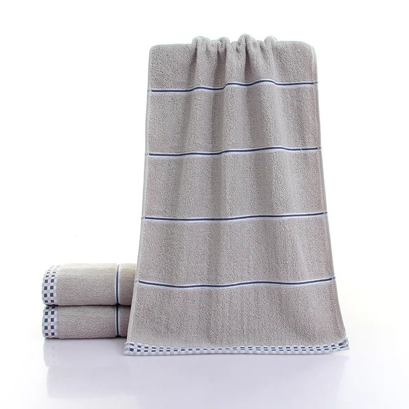 Thickened Cotton Towel  Water Absorptionr Adults And Children Solid Color