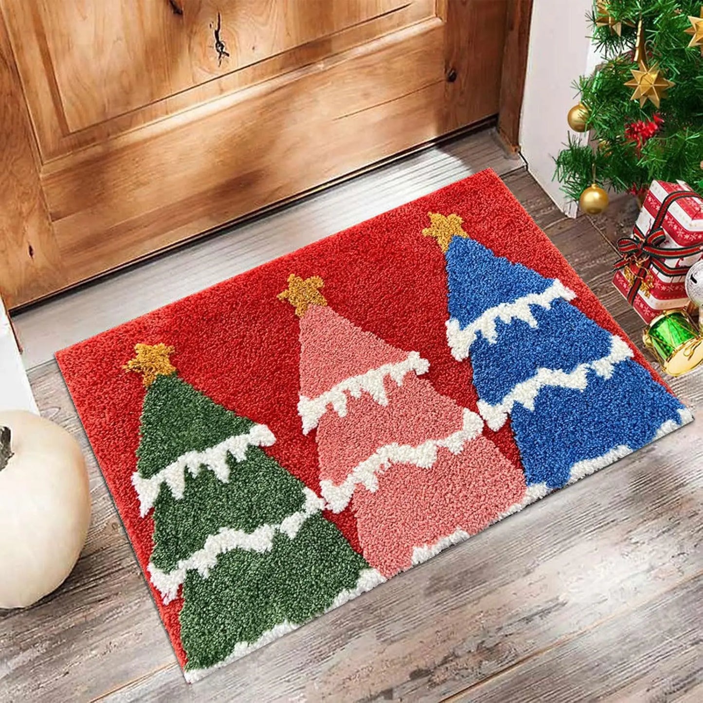 Christmas Carpet Door Merry Christmas Mat Santa Claus Outdoor Decorations Home 2025