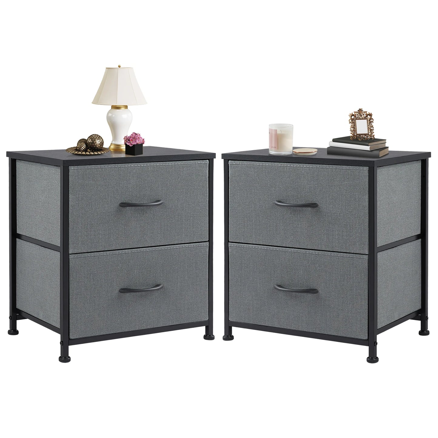 Nightstand Bedside Table Storage Chest Bedroom  Furniture