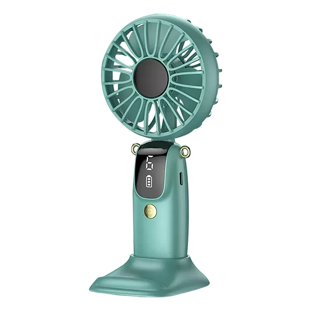 2025 Upgraded USB Rechargeable Mini Fan  Hands-Free Desk, Handheld, or Neck Use with Phone Holder