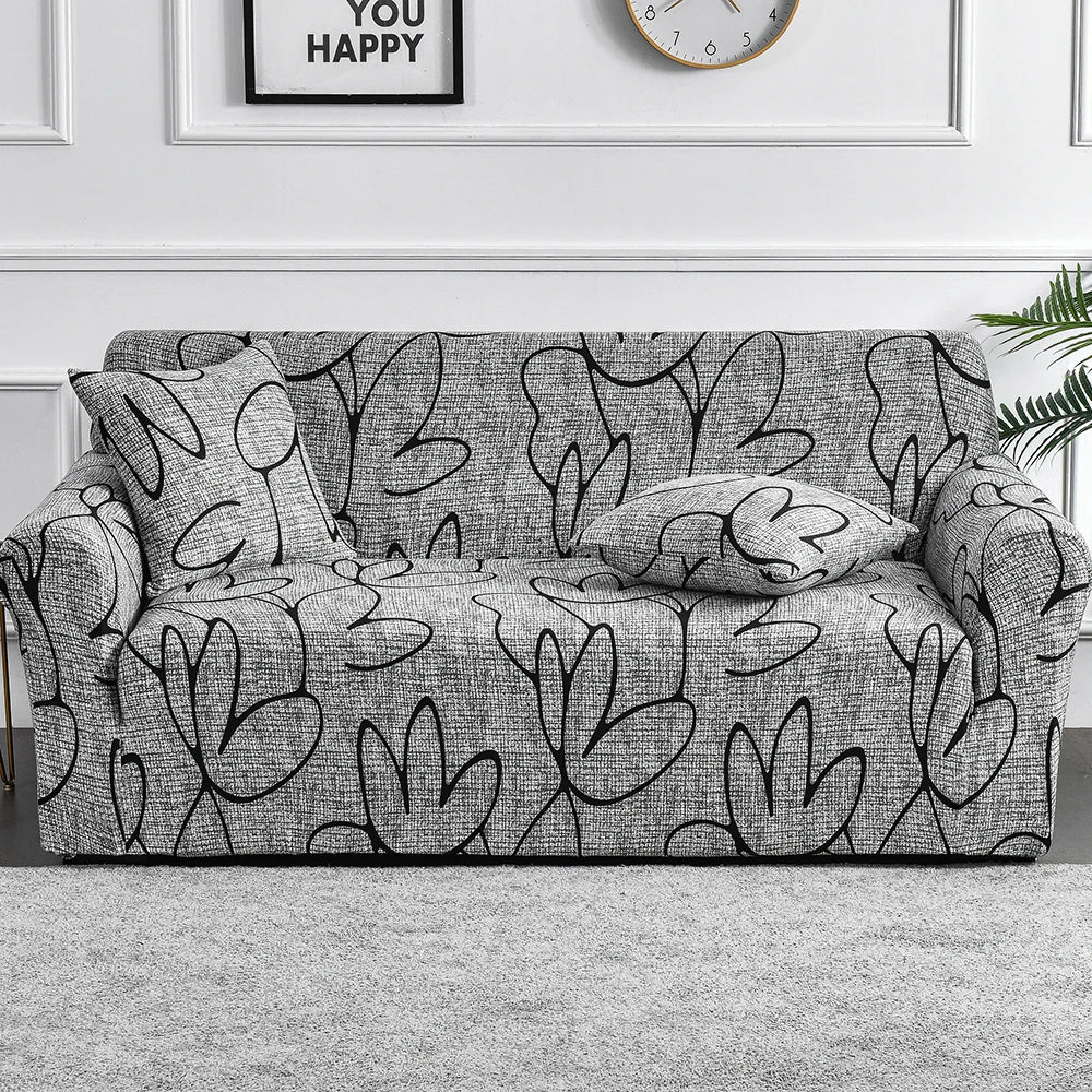 1pc Flower Printed Elastic Sofa Cover Antidirty Spandex Furniture Protector