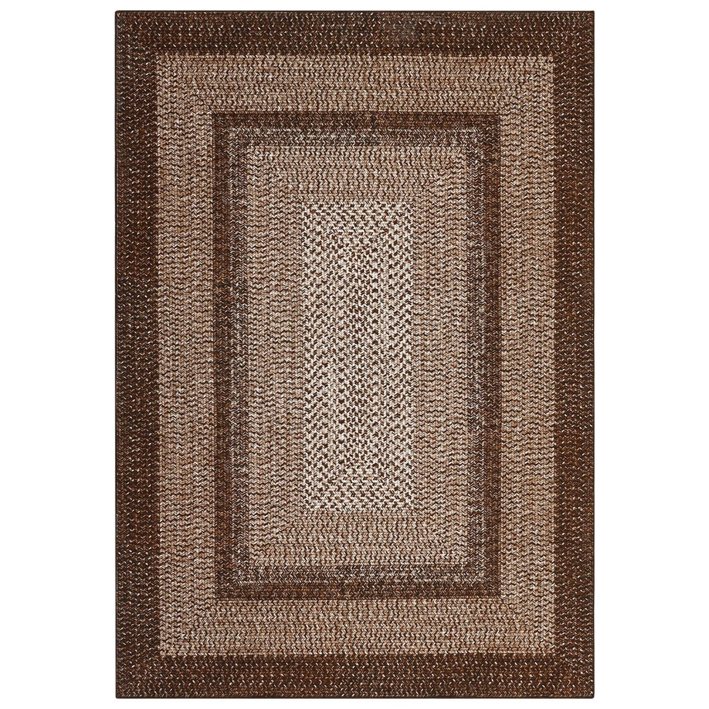 Washable Area Rugs Large Rugs for Living Room Modern Braided Print Non Slip