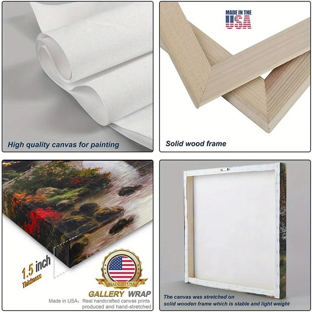 Clove floral canvas wall art, 1.5 inch thick pine frame print