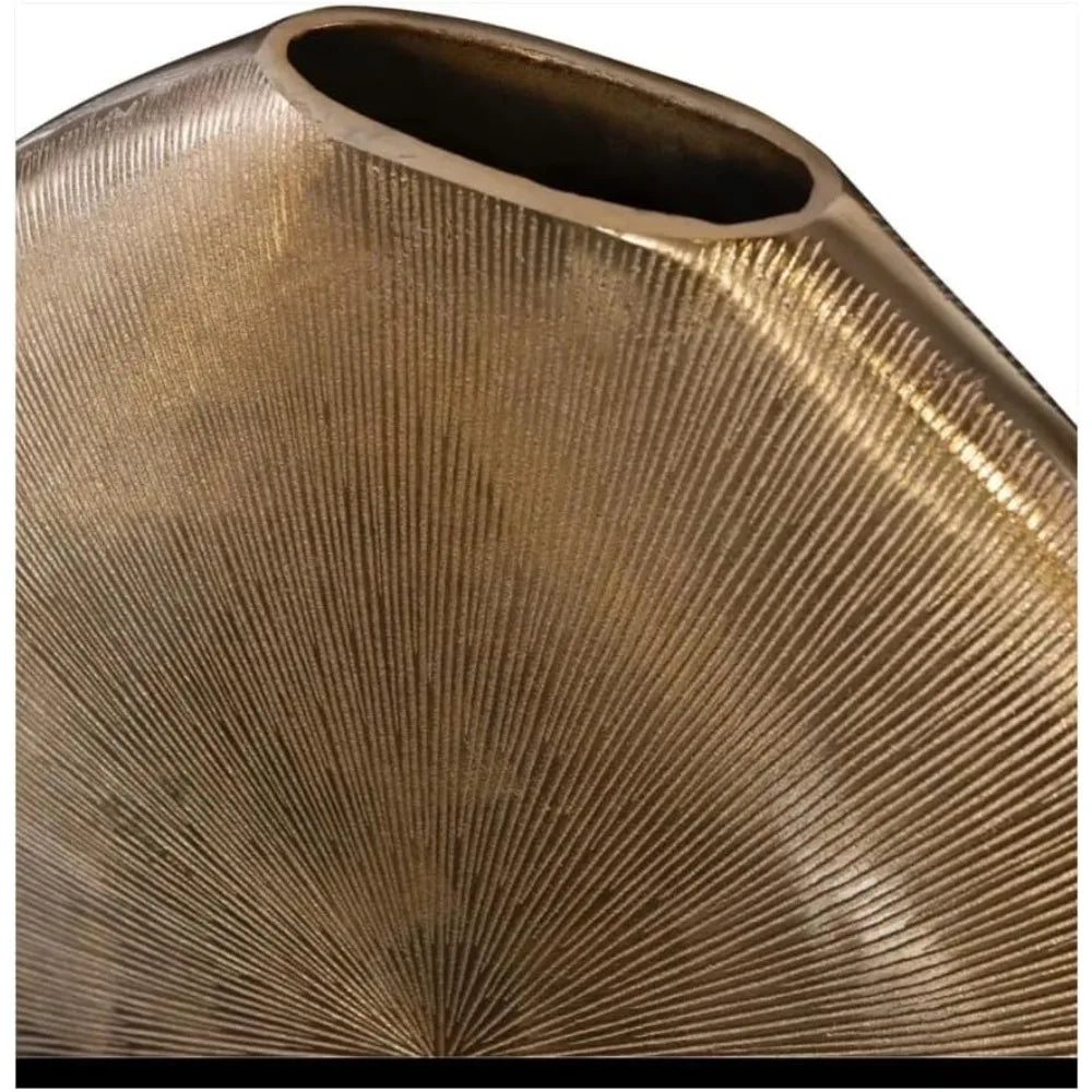 Gold Metal Vase Elegant Flower Vase Minimalist Design Durable