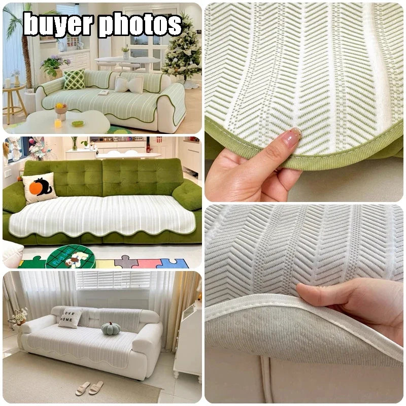 Summer Sofa Cover Cool Feeling Couch Covers Anti-Slip Towel Light Luxury