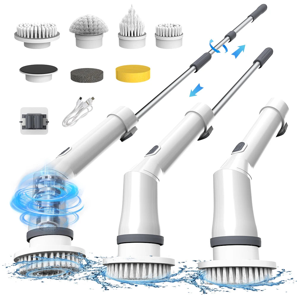 Electric Cleaning Brush 9 in 1 Multifunctional Wireless Rotatable Cleaning