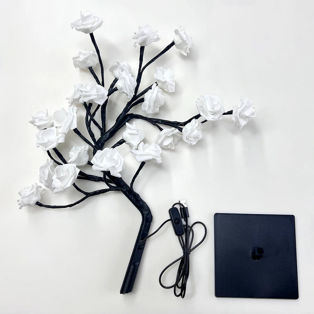 LED Rose Tree Lights 24LEDs USB Operated Table Lamp