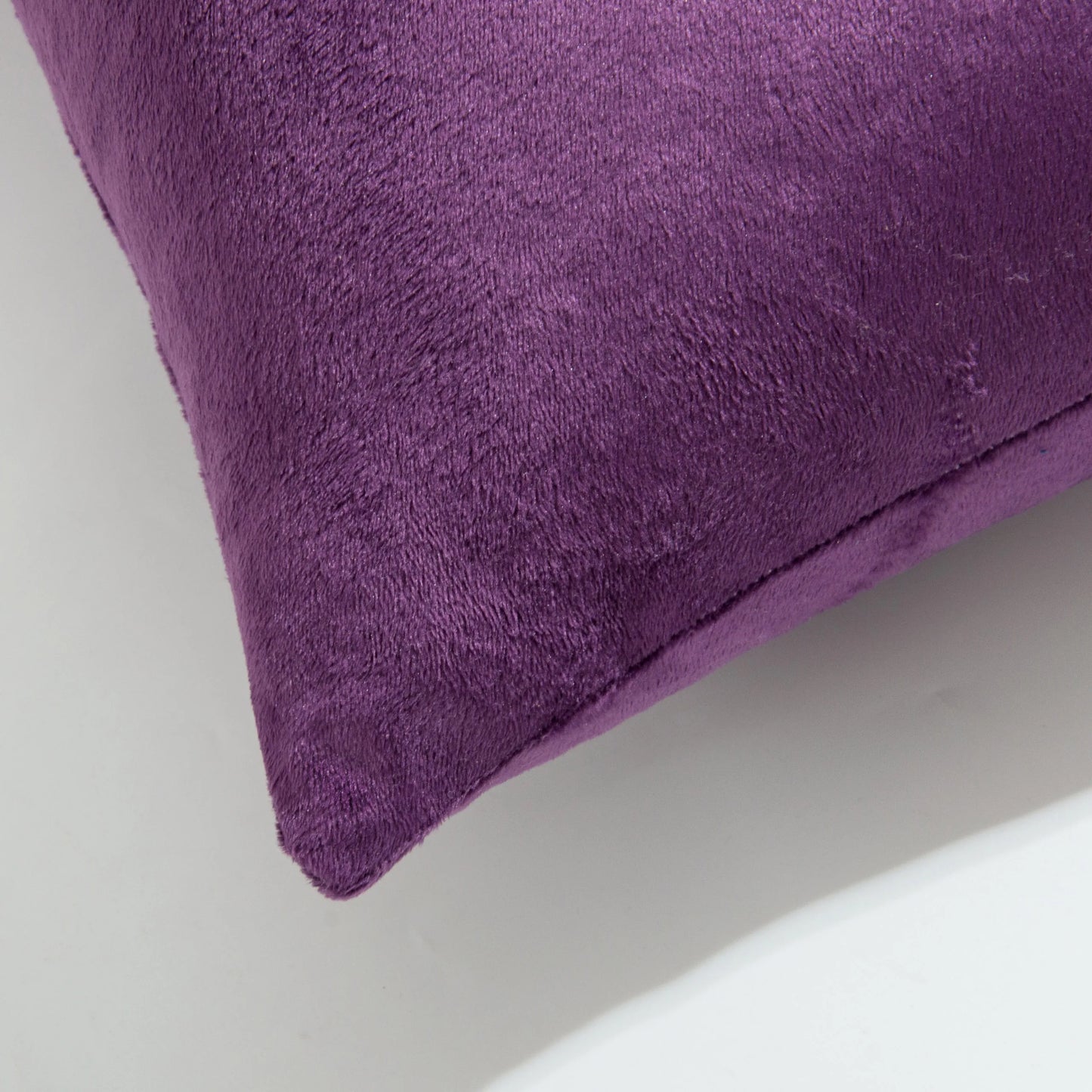 2 Pack Velvet Hidden Zippered Pillowcases, Super Soft and Cozy Luxury Solid Color