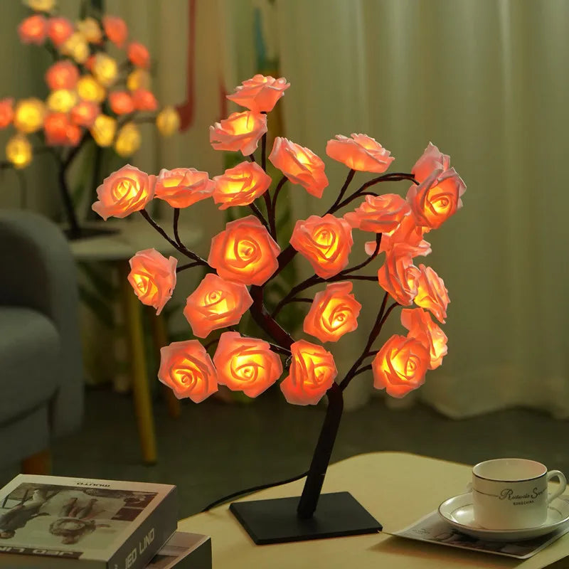 LED Rose Tree Lights 24LEDs USB Operated Table Lamp