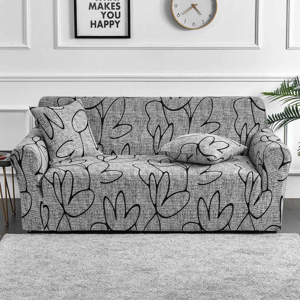 1pc Flower Printed Elastic Sofa Cover Antidirty Spandex Furniture Protector
