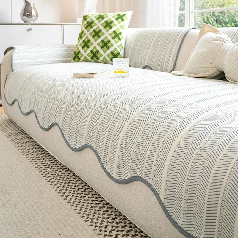 Summer Sofa Cover Cool Feeling Couch Covers Anti-Slip Towel Light Luxury