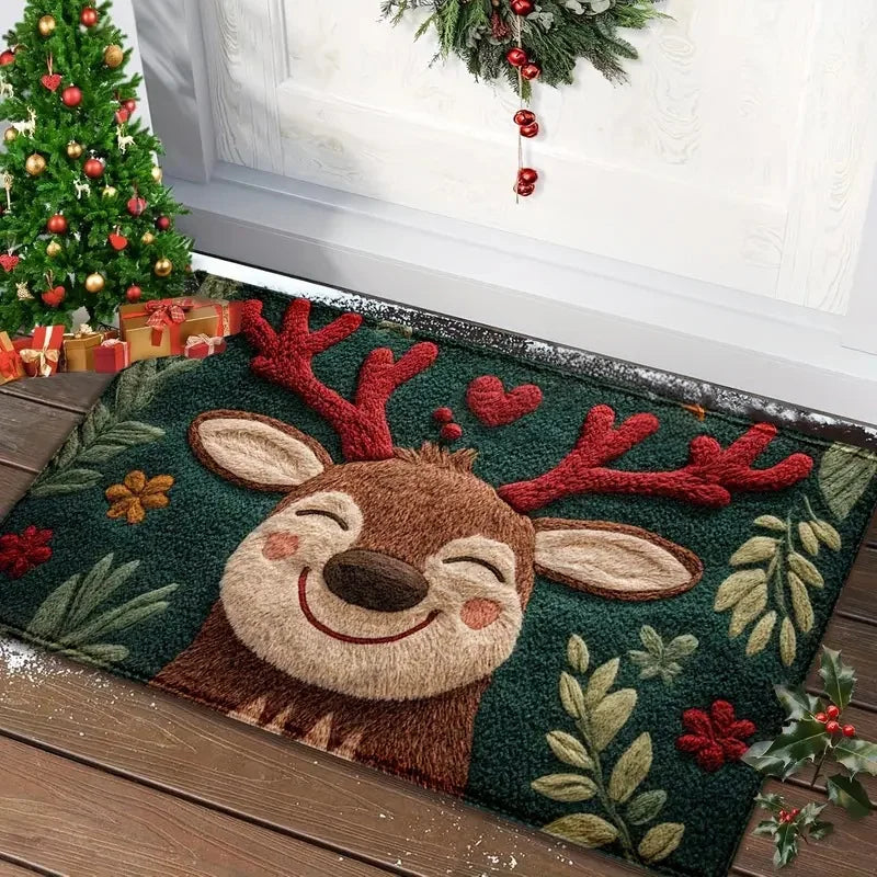 Christmas Carpet Door Merry Christmas Mat Santa Claus Outdoor Decorations Home 2025