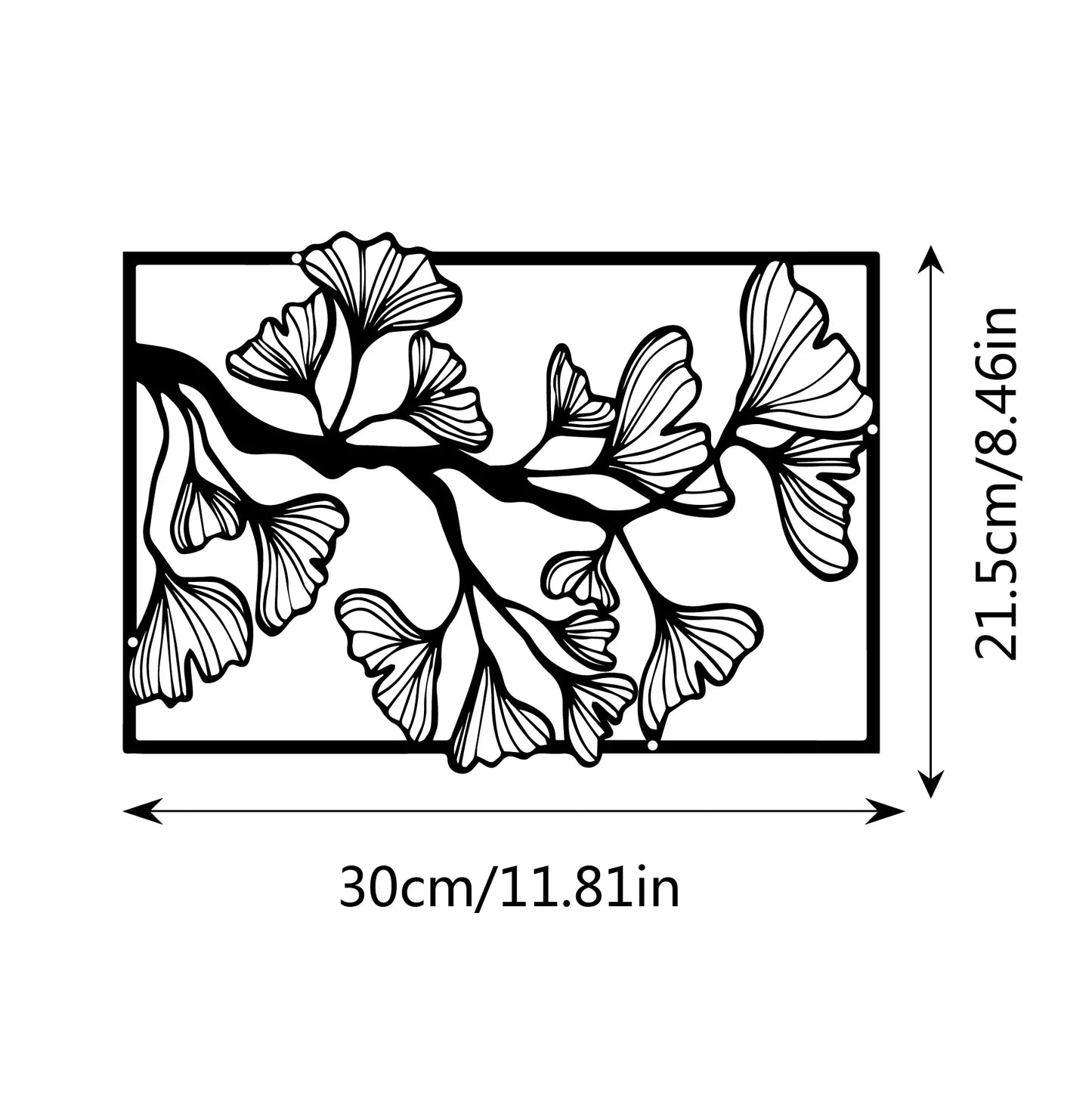 1pc Metal Wall Art , Black and White Wall Decor for Bedroom, Living Room, Bathroom - Metal Art Wall