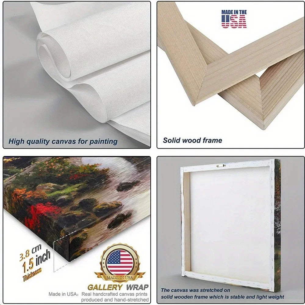 Art Deco Modern Contemporary Frame Canvas wall art, pine frame