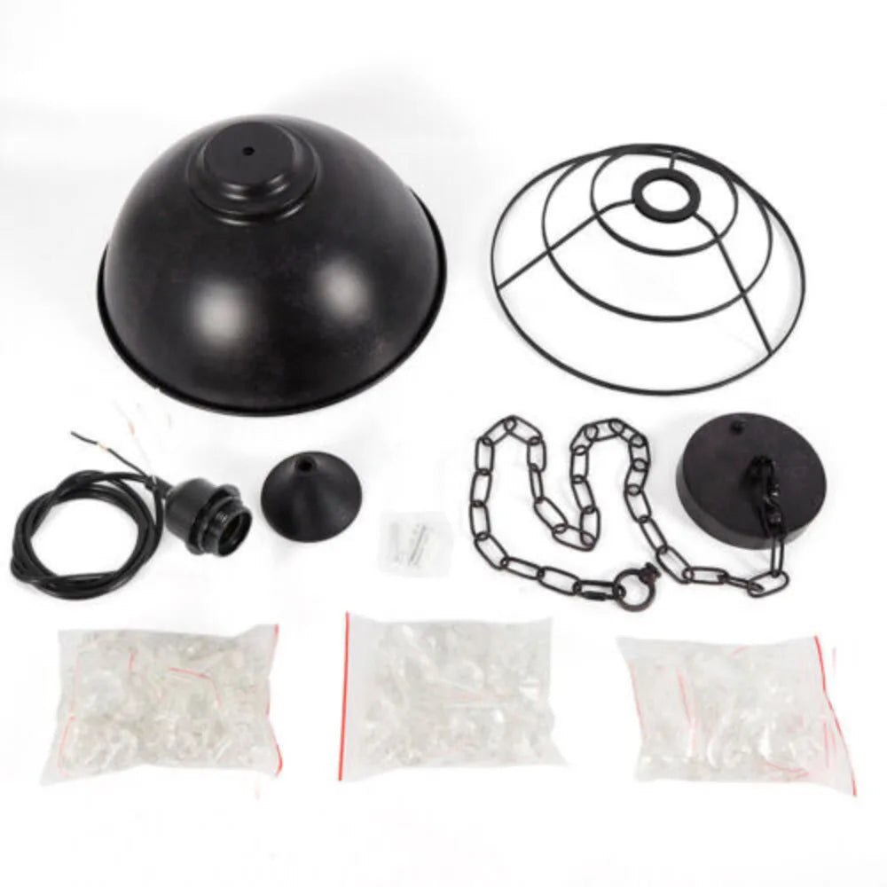 Rustic Industrial Crystal Pendant Light Vintage Chandelier Ceiling Lamp Fixture Fit 5-10m² Room