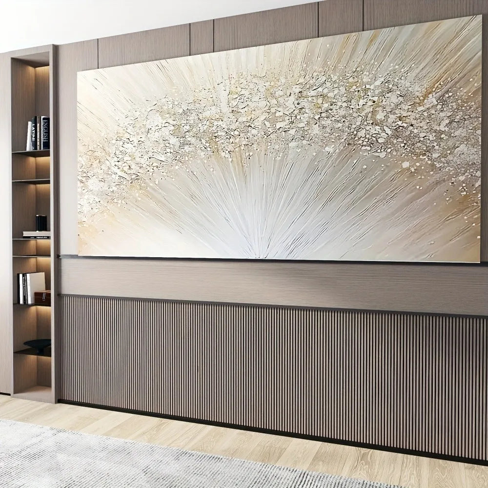 Twisting and bending of lines Visual flow in abstract painting solid frame