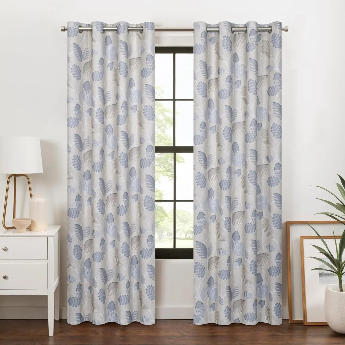 100% Blackout Curtain with Grommet  84 in Long x 50 in Wide, Textured