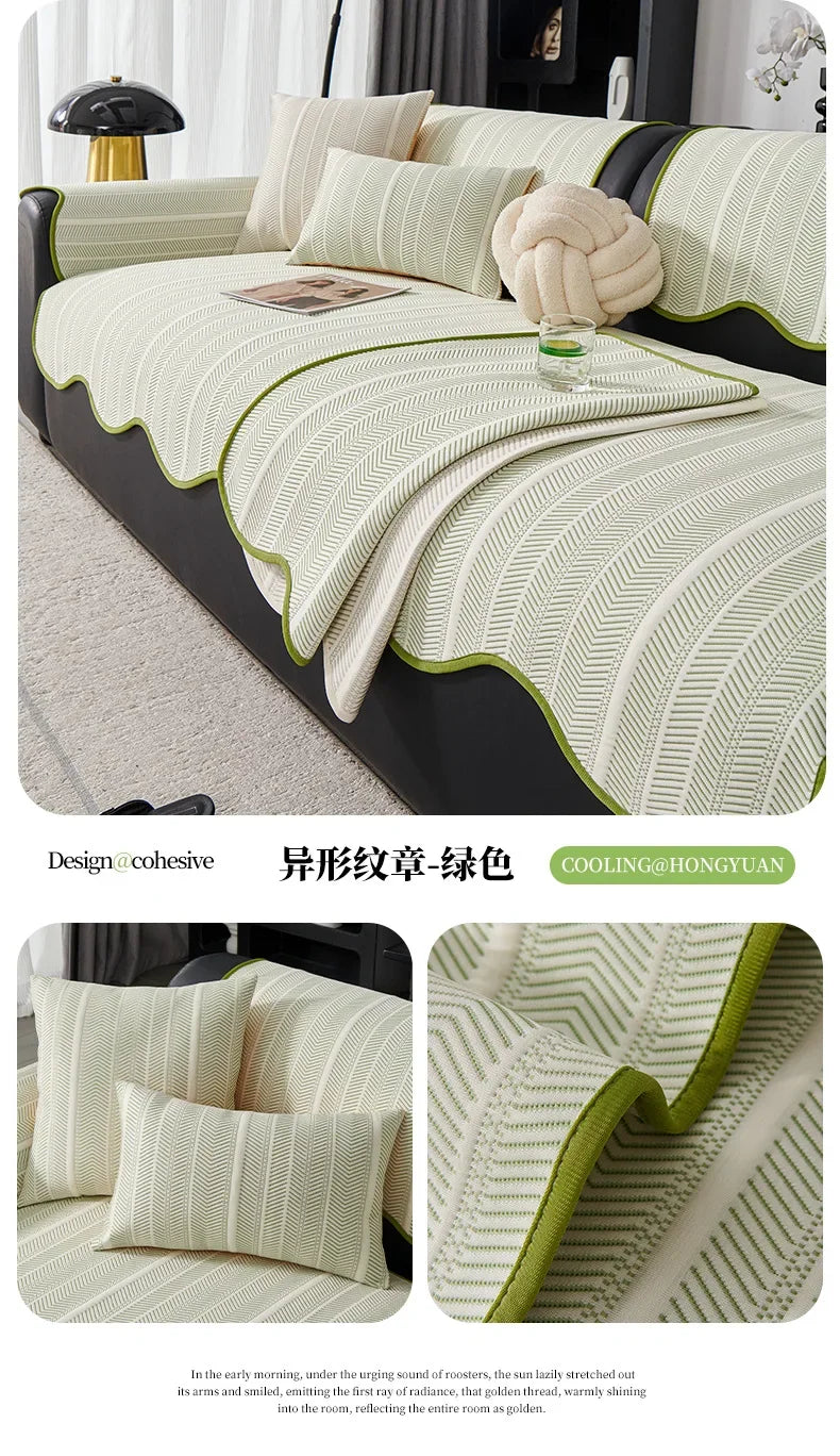 Summer Sofa Cover Cool Feeling Couch Covers Anti-Slip Towel Light Luxury