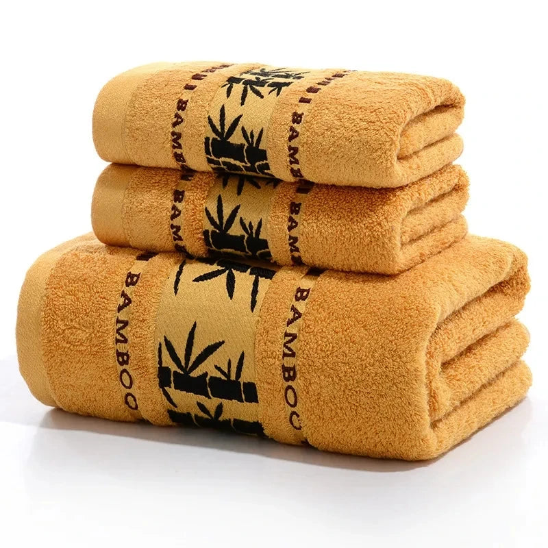 3pcs Set Bamboo Towel Bathroom  Hand Face Towel ,  Big Bath Towel , Bamboo Sport Towels