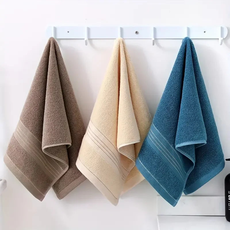 Thickened Cotton Towel  Water Absorptionr Adults And Children Solid Color